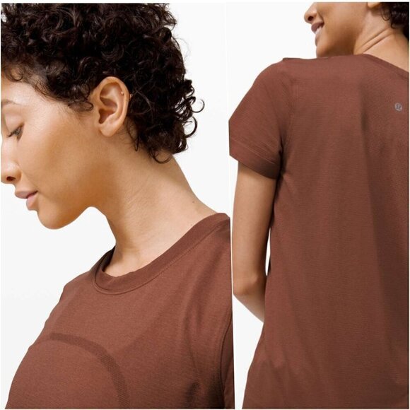 Lululemon Run Swiftly Short Sleeve Copper Brown Plus Size 20 NWOT*f - Picture 1 of 6